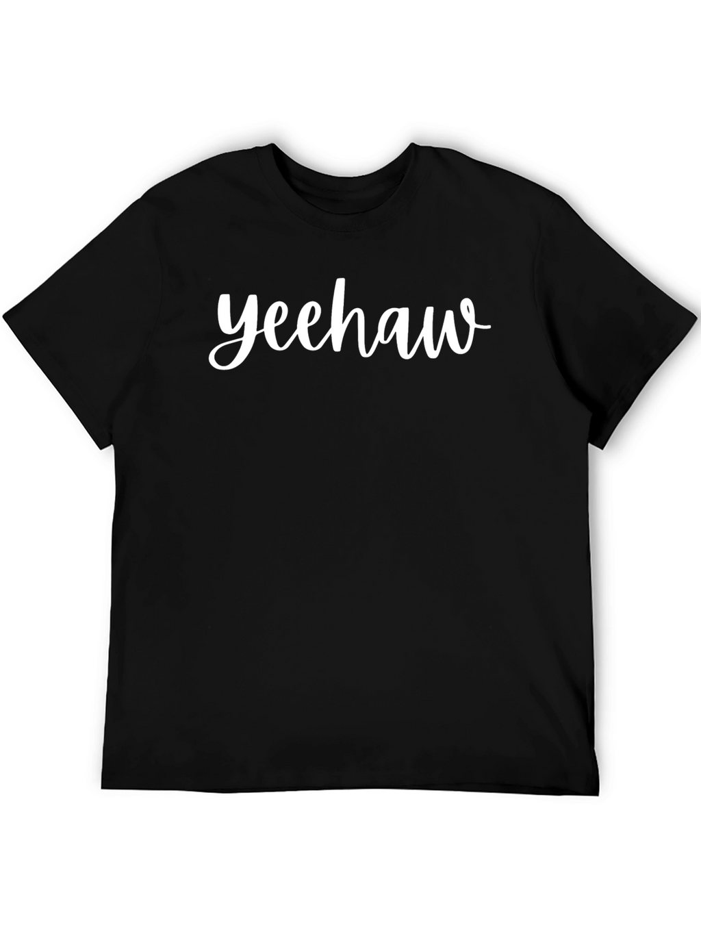 Yeehaw Graphic Tee - Black Cotton Casual Shirt