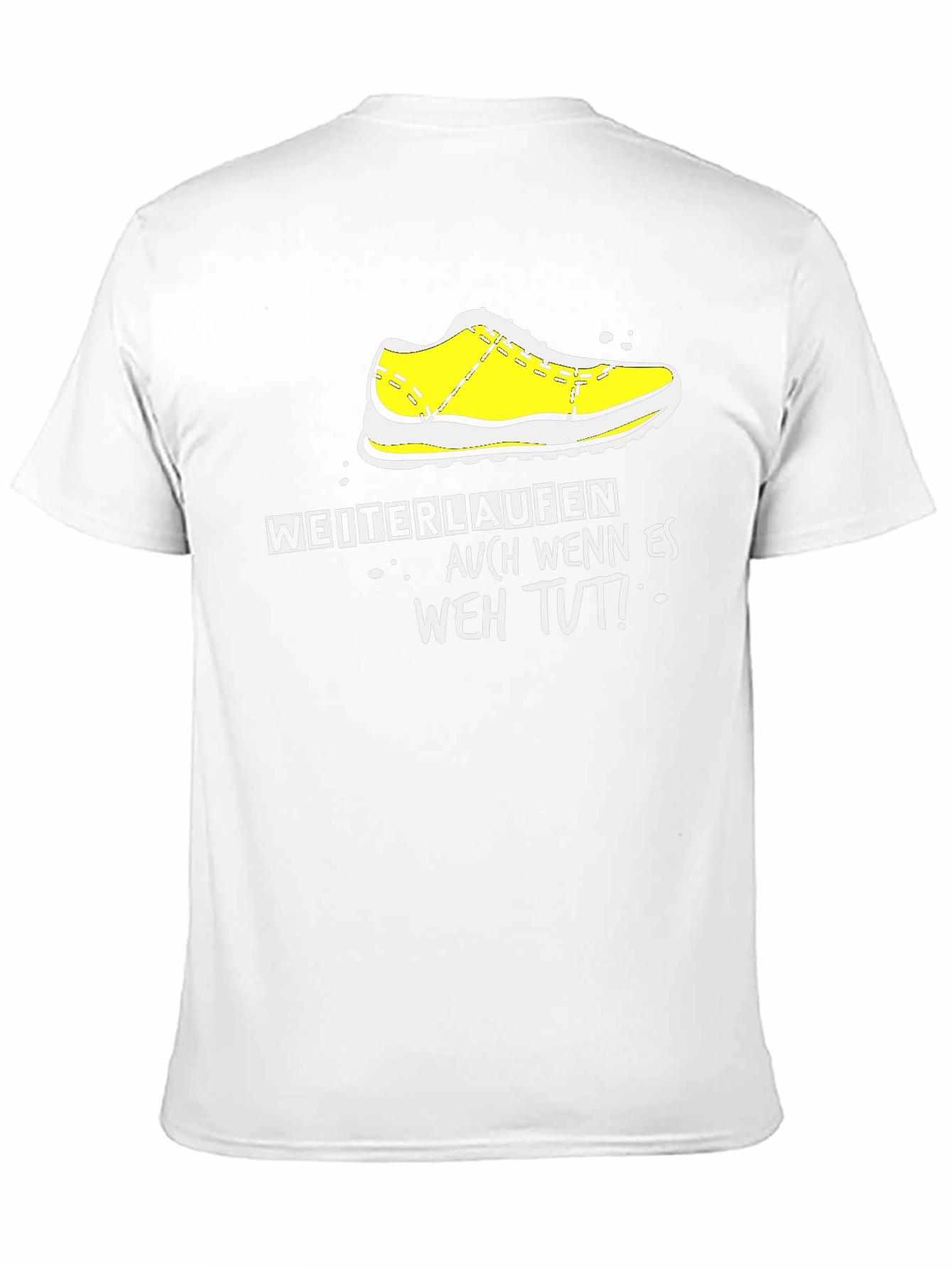 Motivational Runner T-Shirt - WEITERLAUFEN Black Tee