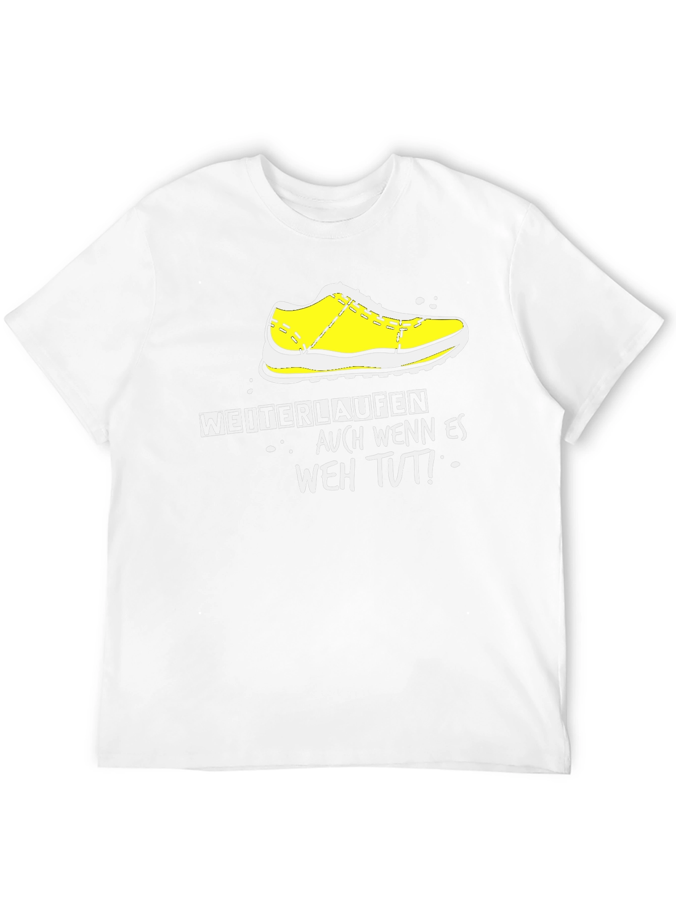 Motivational Runner T-Shirt - WEITERLAUFEN Black Tee