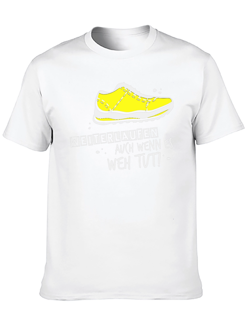 Motivational Runner T-Shirt - WEITERLAUFEN Black Tee