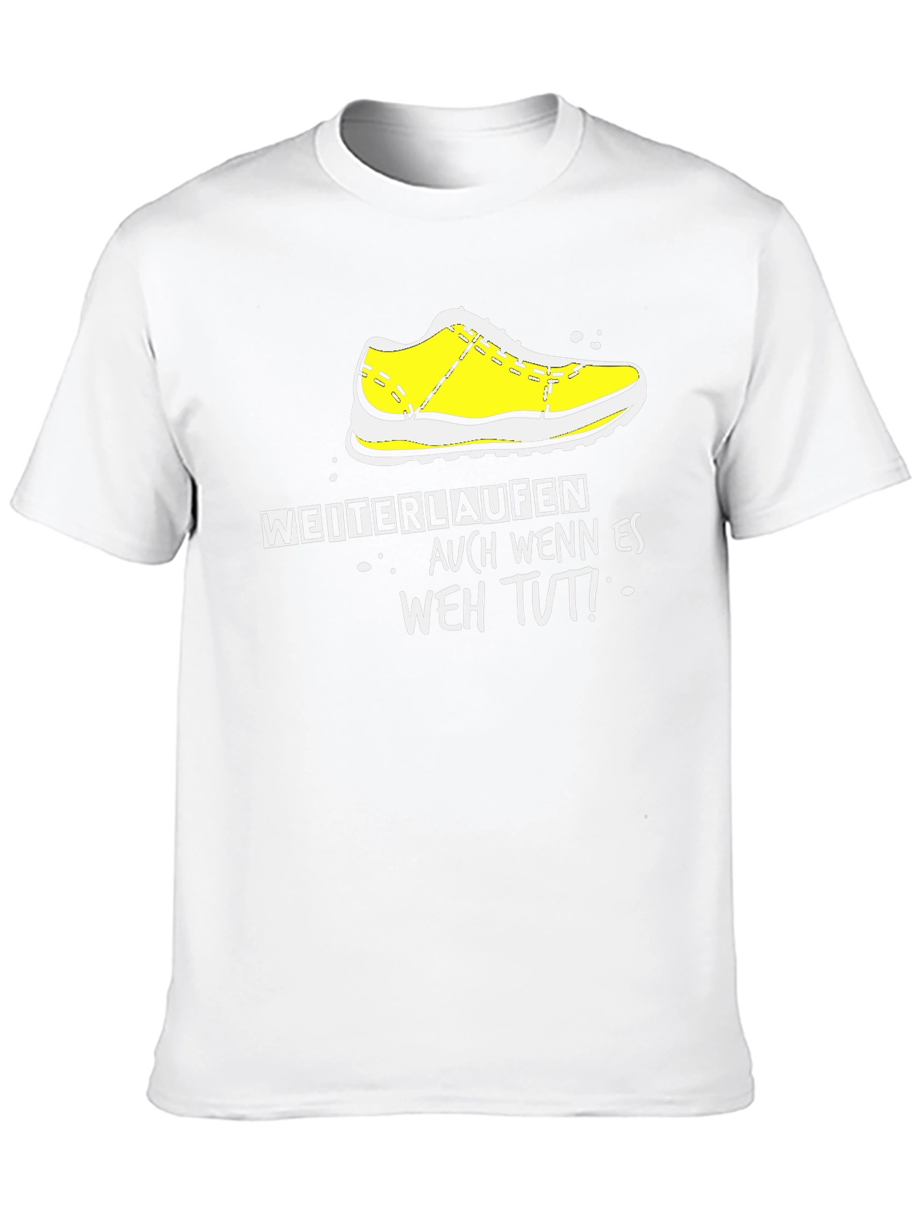 Motivational Runner T-Shirt - WEITERLAUFEN Black Tee