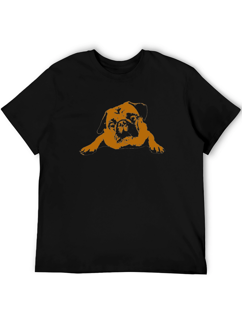 Pug Graphic Tee - Relaxed Fit Black T-Shirt