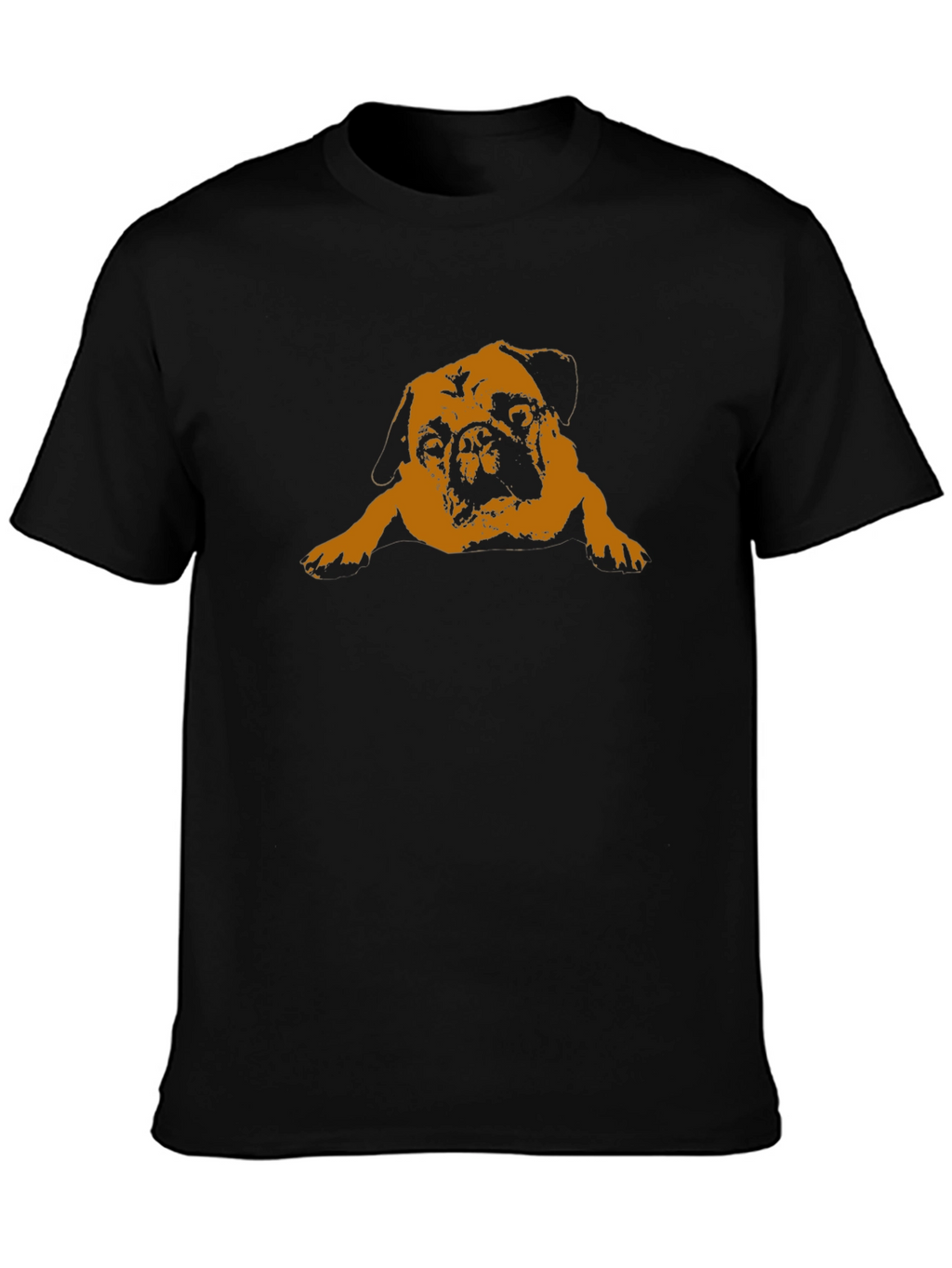 Pug Graphic Tee - Relaxed Fit Black T-Shirt