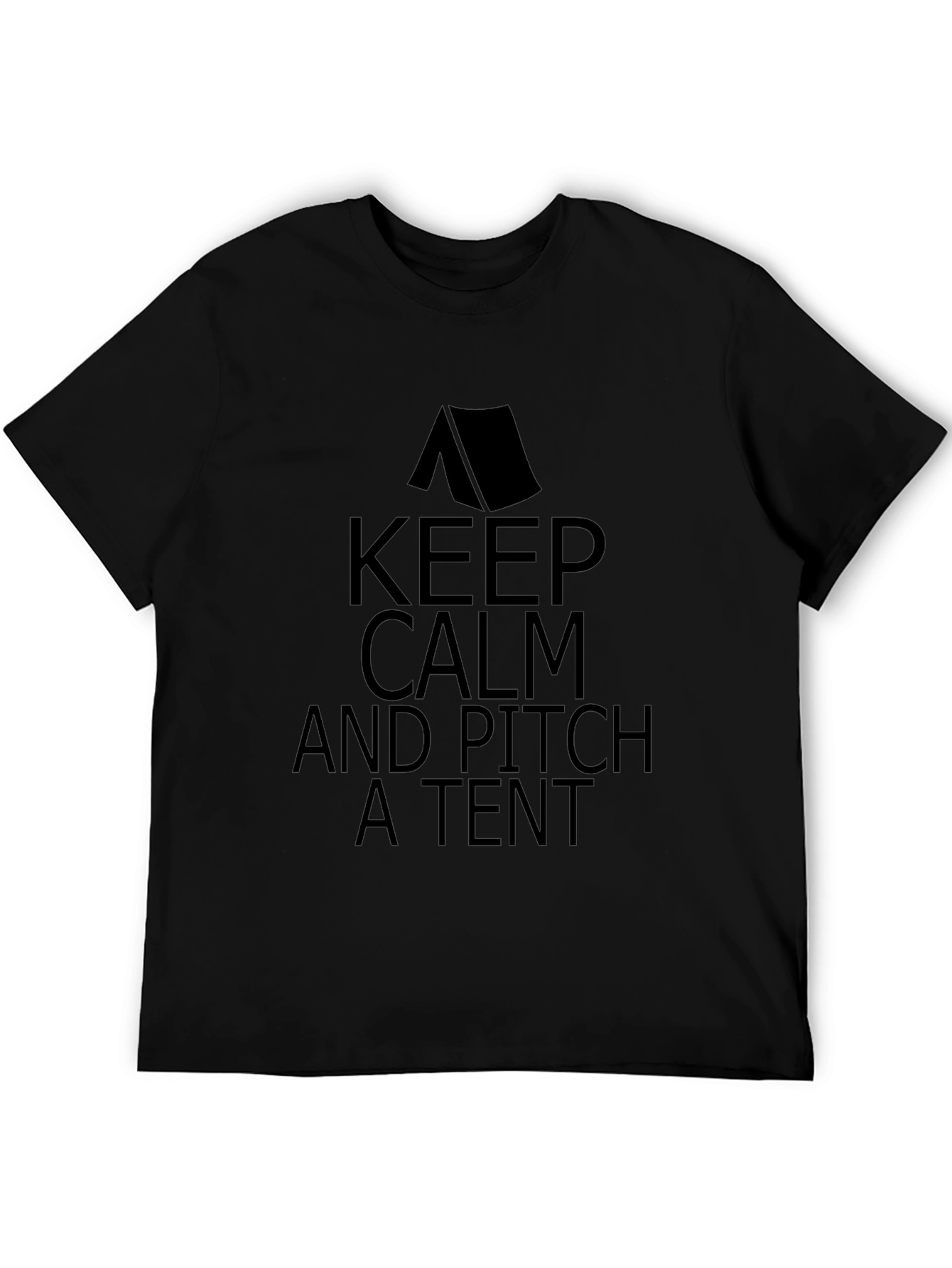 Keep Calm and Pitch a Tent Graphic T-Shirt