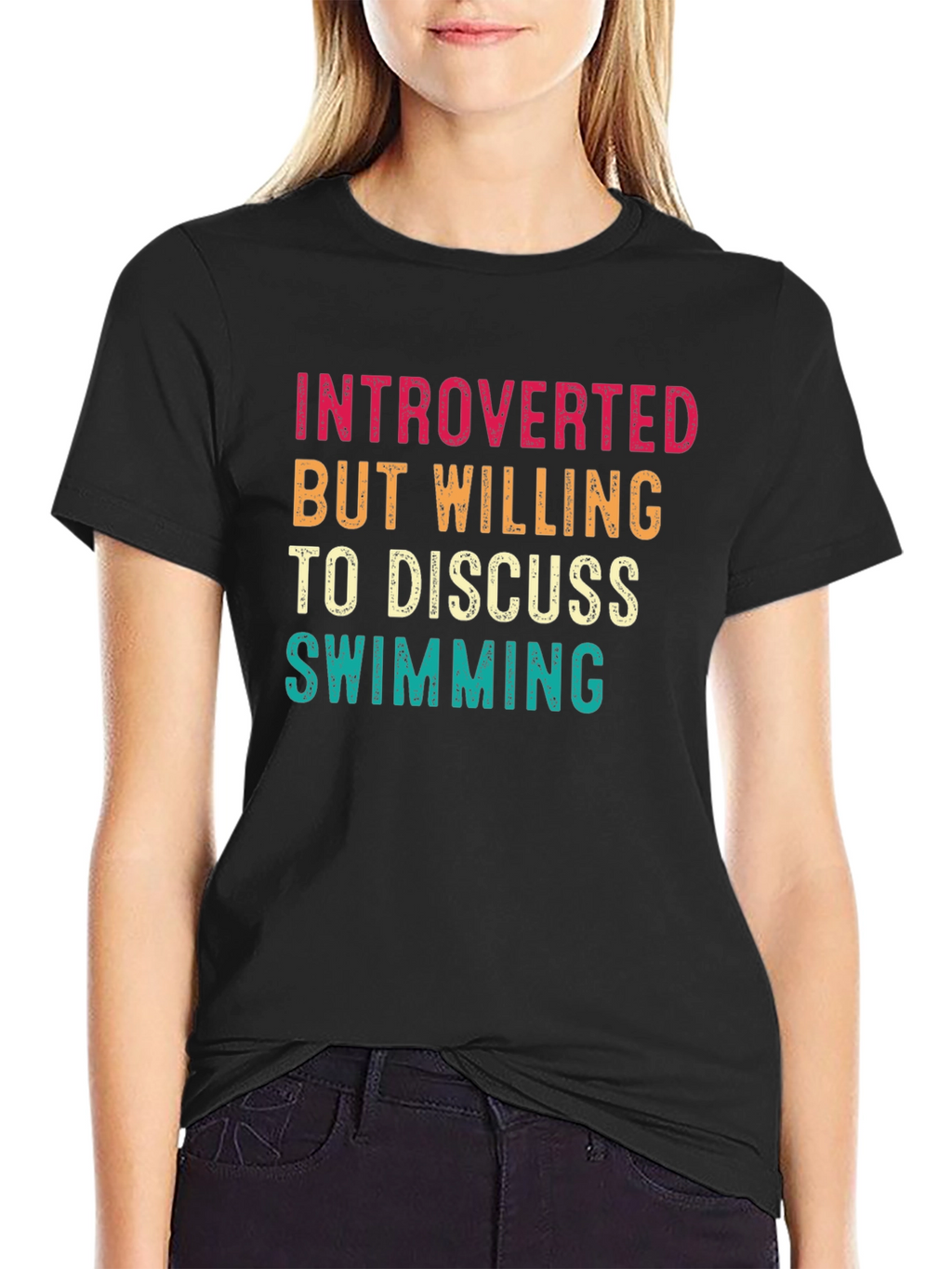 Introverted Swimmer T-Shirt - Funny Swimming Gift