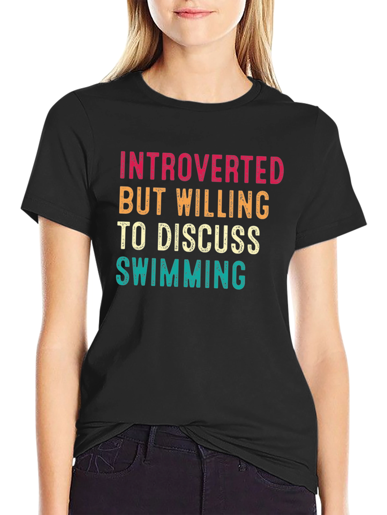 Introverted Swimmer T-Shirt - Funny Swimming Gift