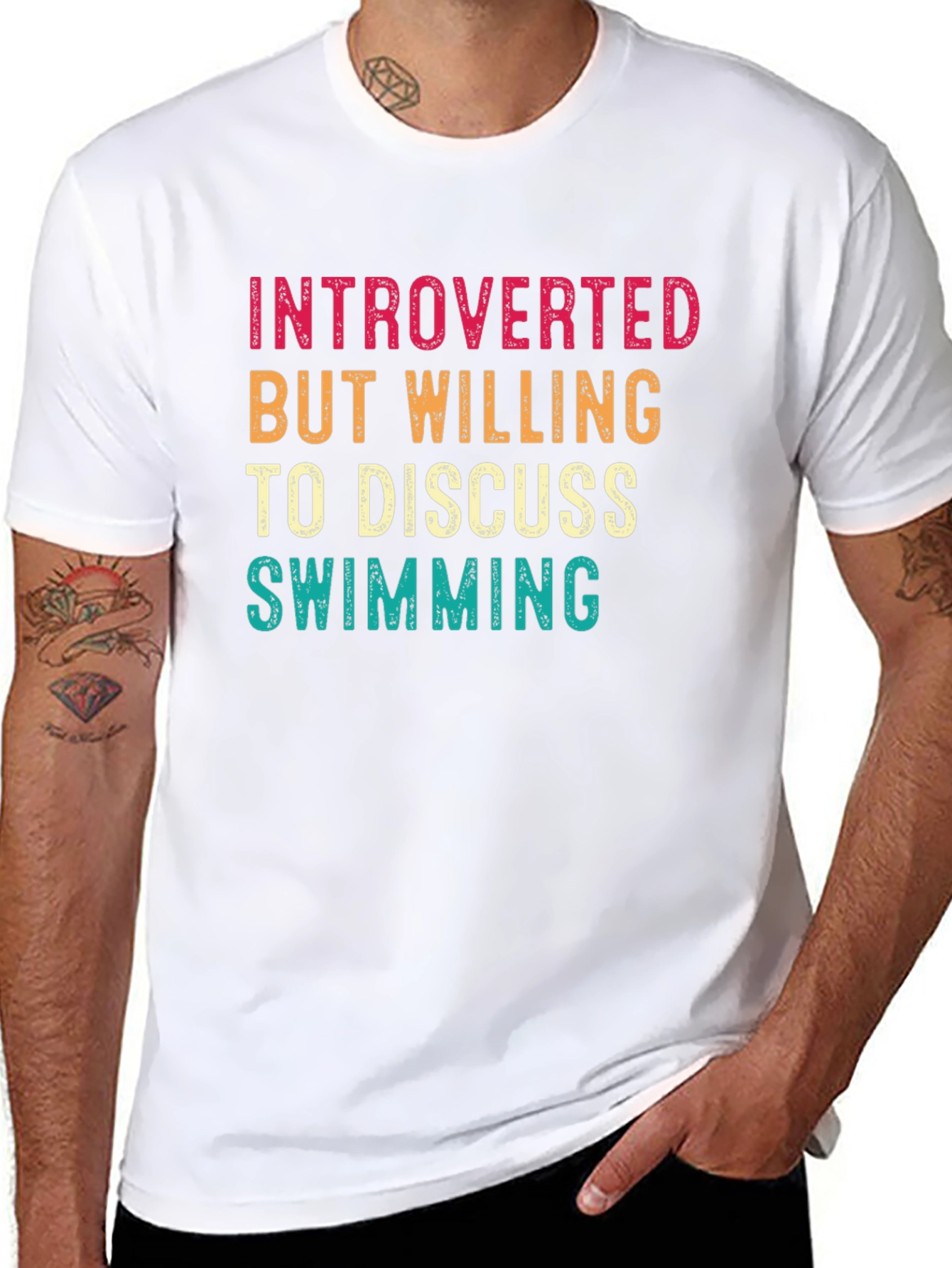 Introverted Swimmer T-Shirt - Funny Swimming Gift