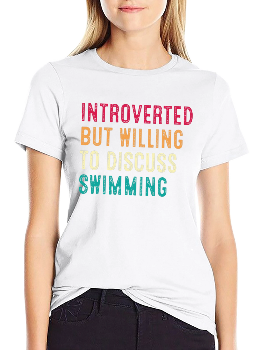 Introverted Swimmer T-Shirt - Funny Swimming Gift