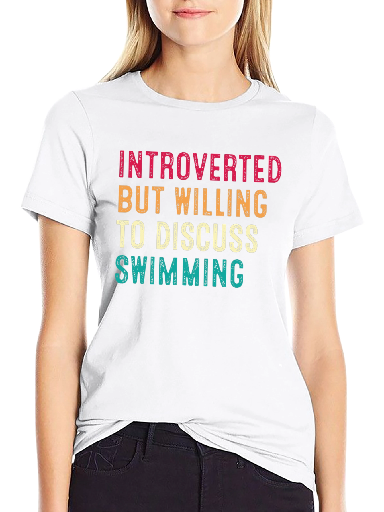 Introverted Swimmer T-Shirt - Funny Swimming Gift