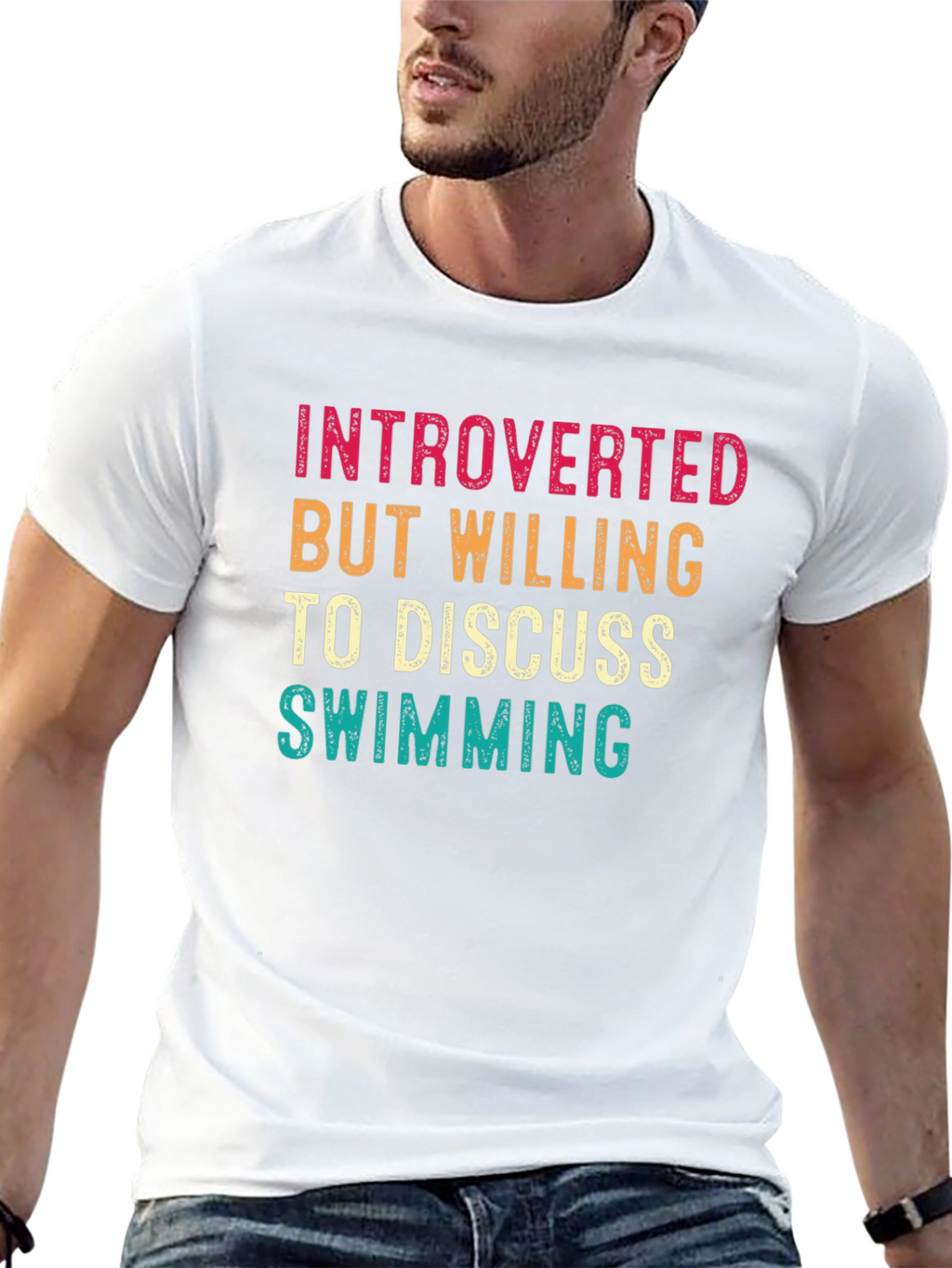 Introverted Swimmer T-Shirt - Funny Swimming Gift