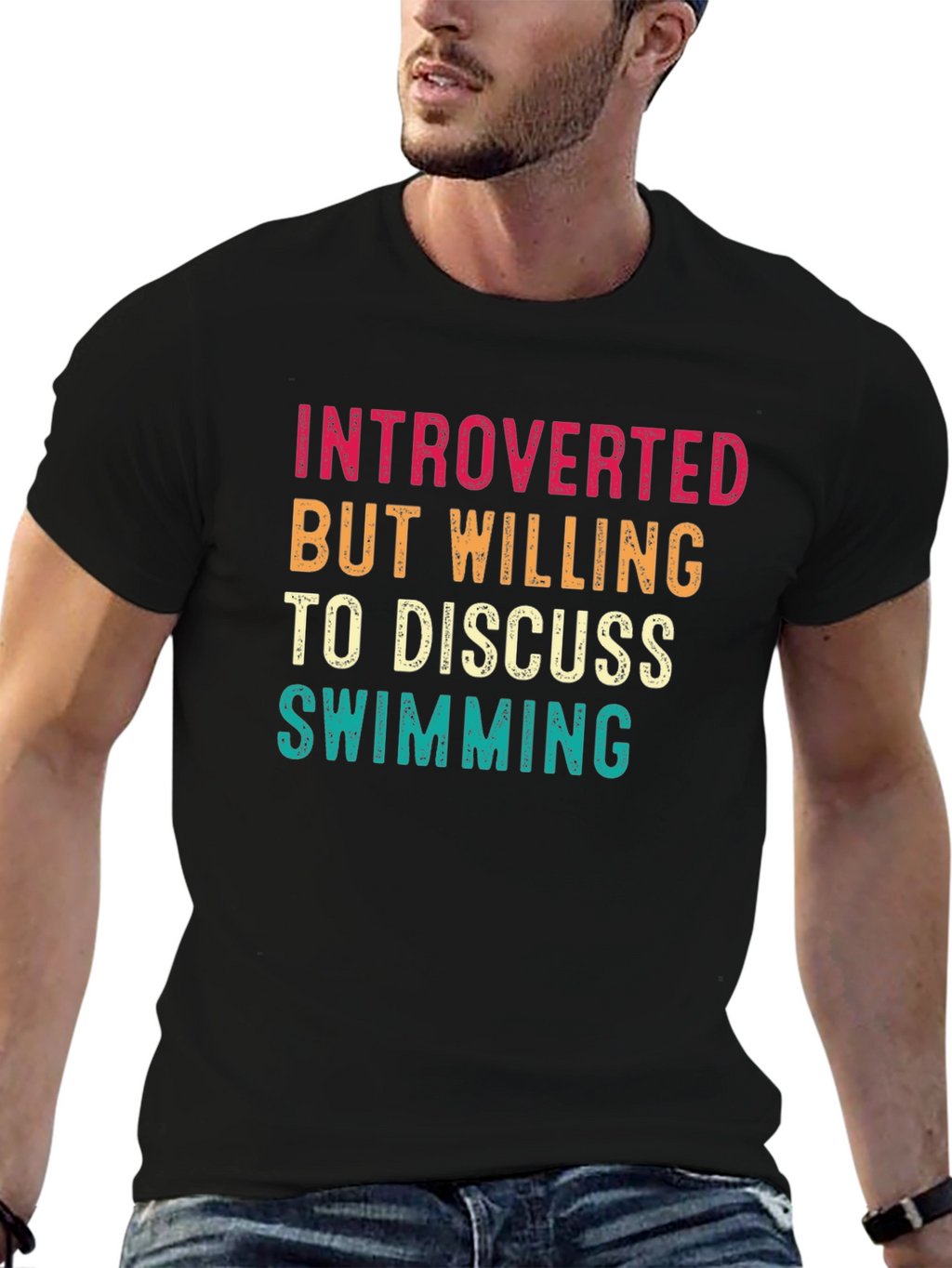 Introverted Swimmer T-Shirt - Funny Swimming Gift