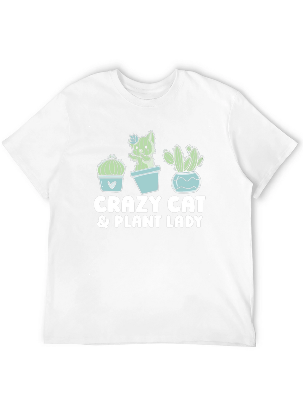Crazy Cat & Plant Lady Black T-Shirt