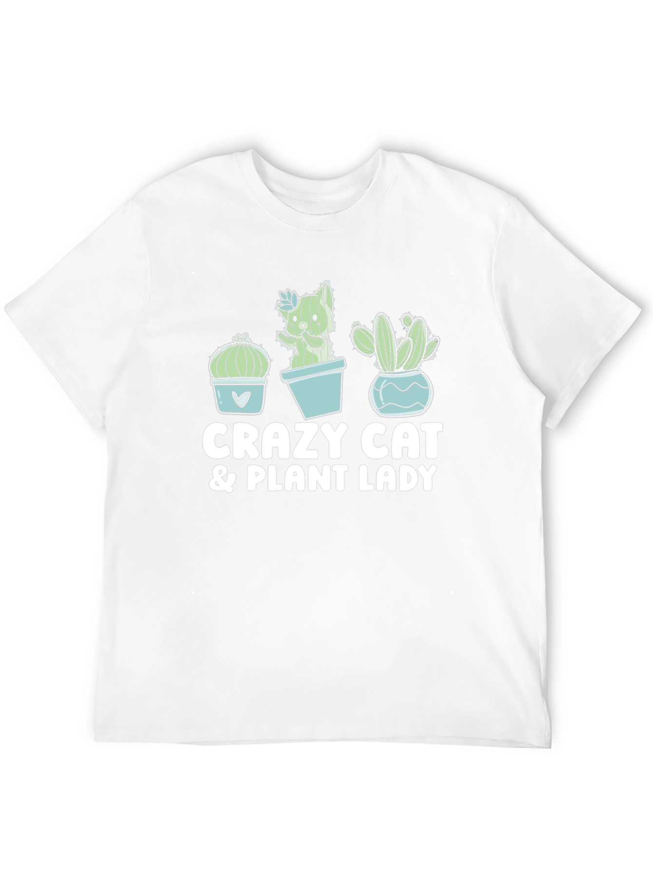 Crazy Cat & Plant Lady Black T-Shirt