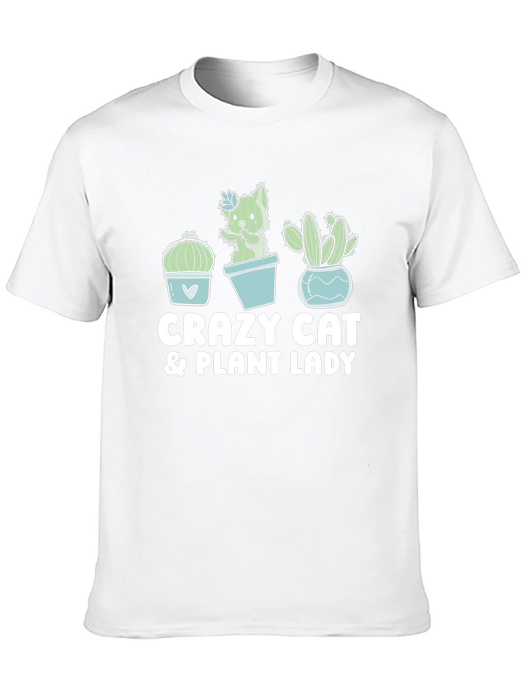 Crazy Cat & Plant Lady Black T-Shirt