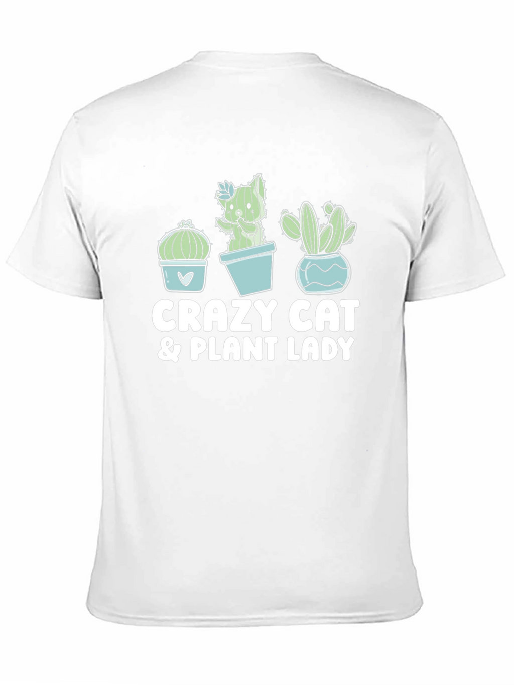 Crazy Cat & Plant Lady Black T-Shirt