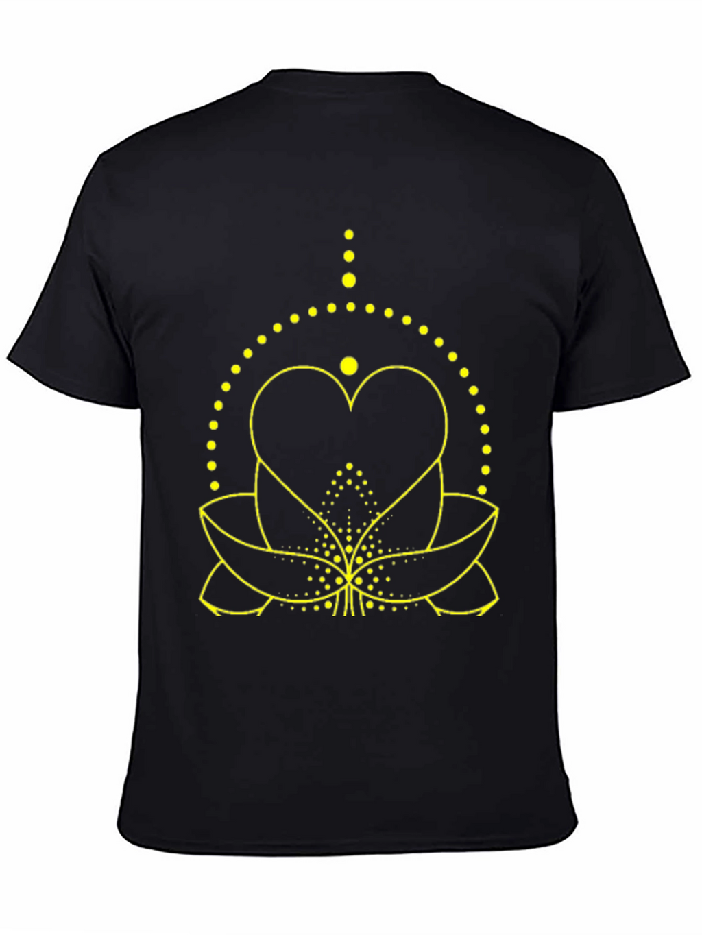 Lotus Heart Graphic Tee - Black