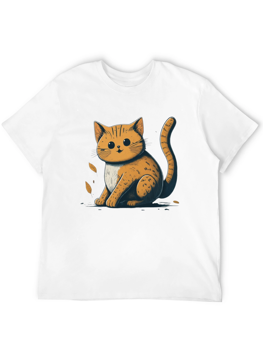 Cute Cat Graphic T-Shirt - Unisex Black Tee