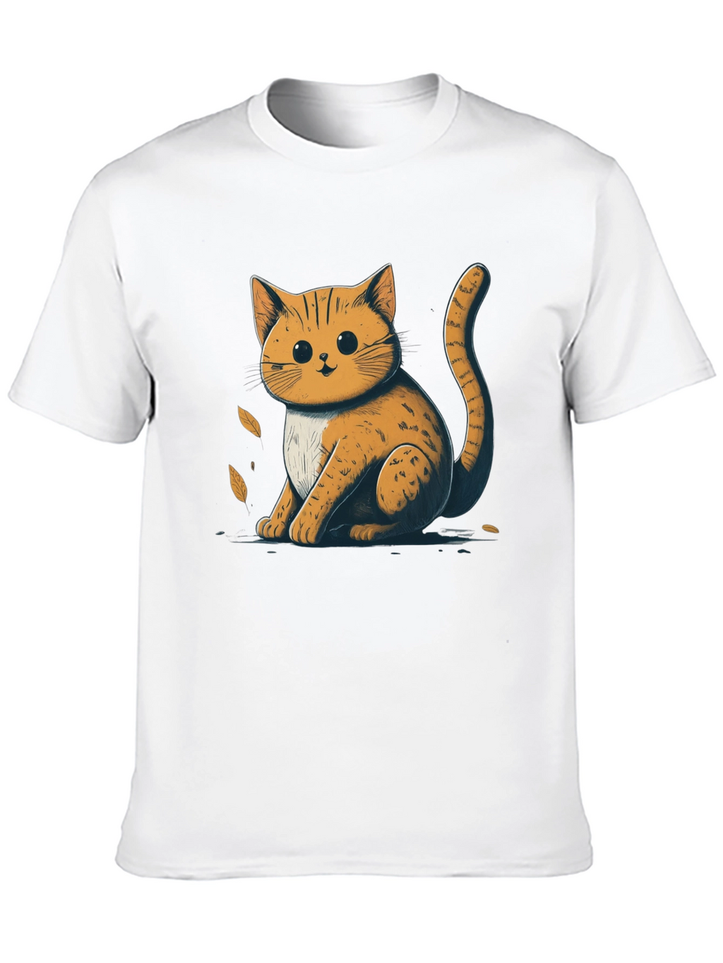 Cute Cat Graphic T-Shirt - Unisex Black Tee