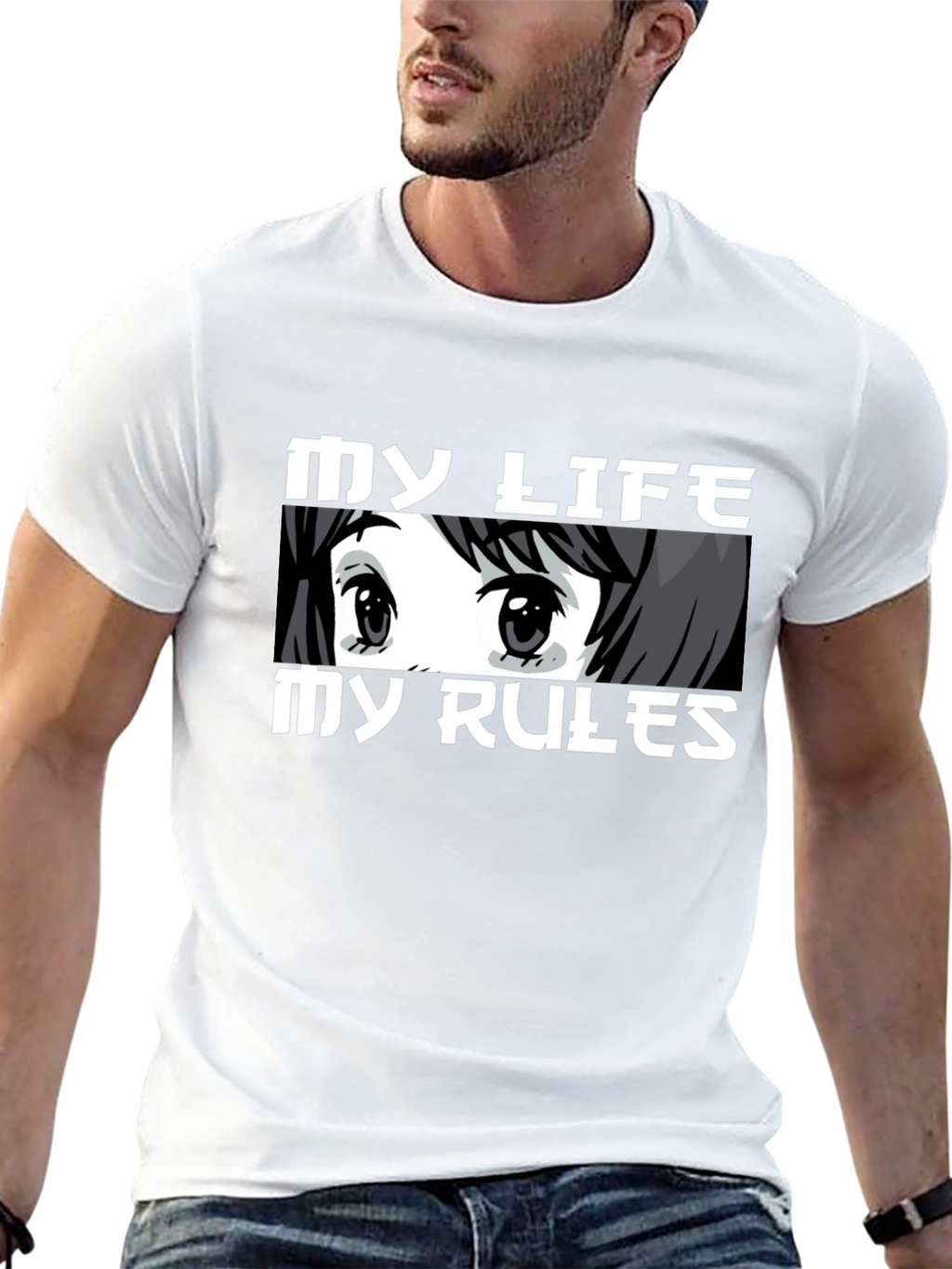 My Life My Rules Anime Eyes Graphic T-Shirt