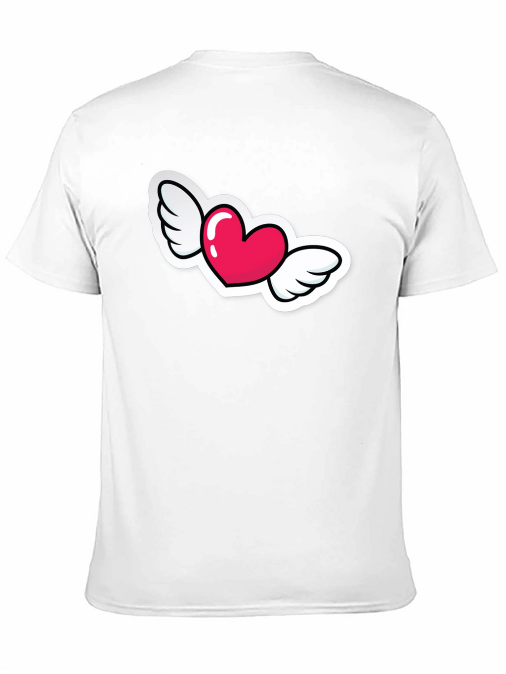 Heart with Wings Graphic Black T-Shirt