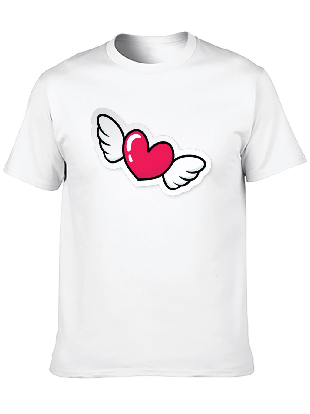 Heart with Wings Graphic Black T-Shirt