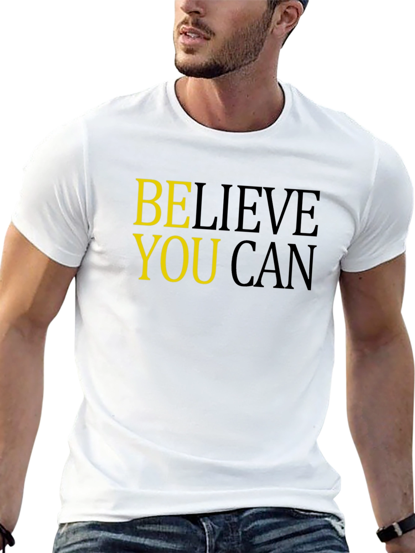 Believe You Can Black Graphic Tee
