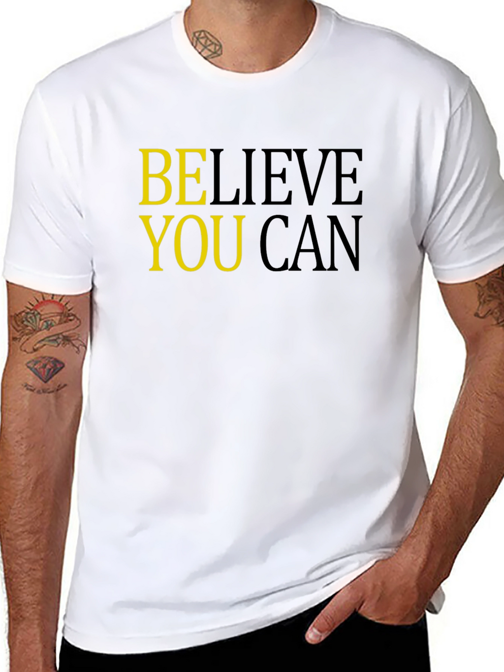 Believe You Can Black Graphic Tee