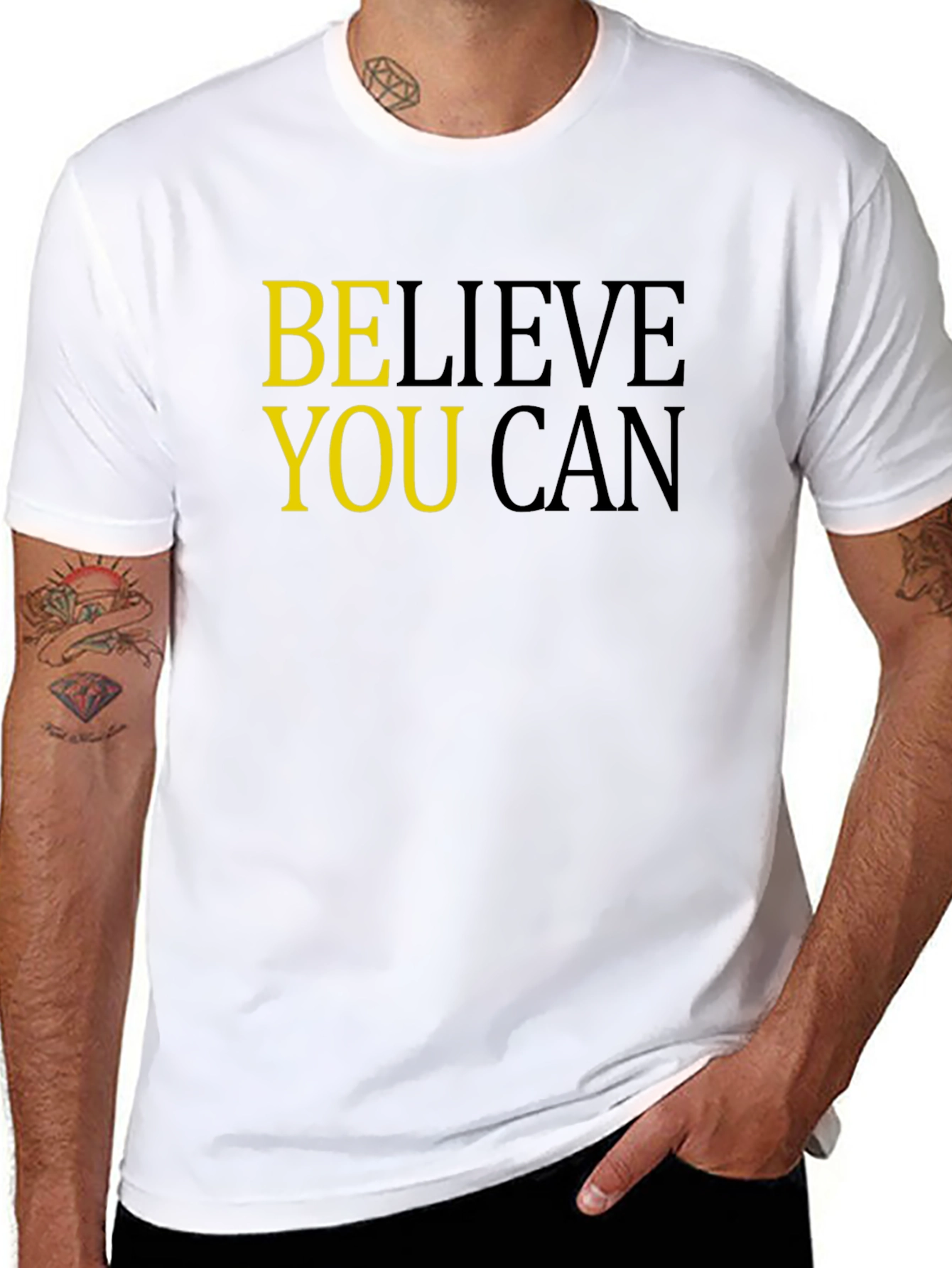 Believe You Can Black Graphic Tee