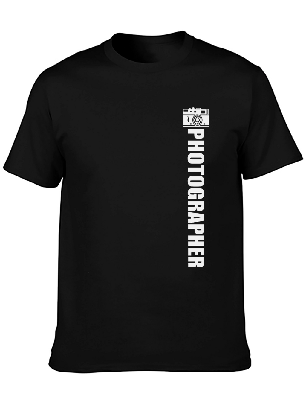 Photographer Graphic Tee - Black Cotton Casual Shirt