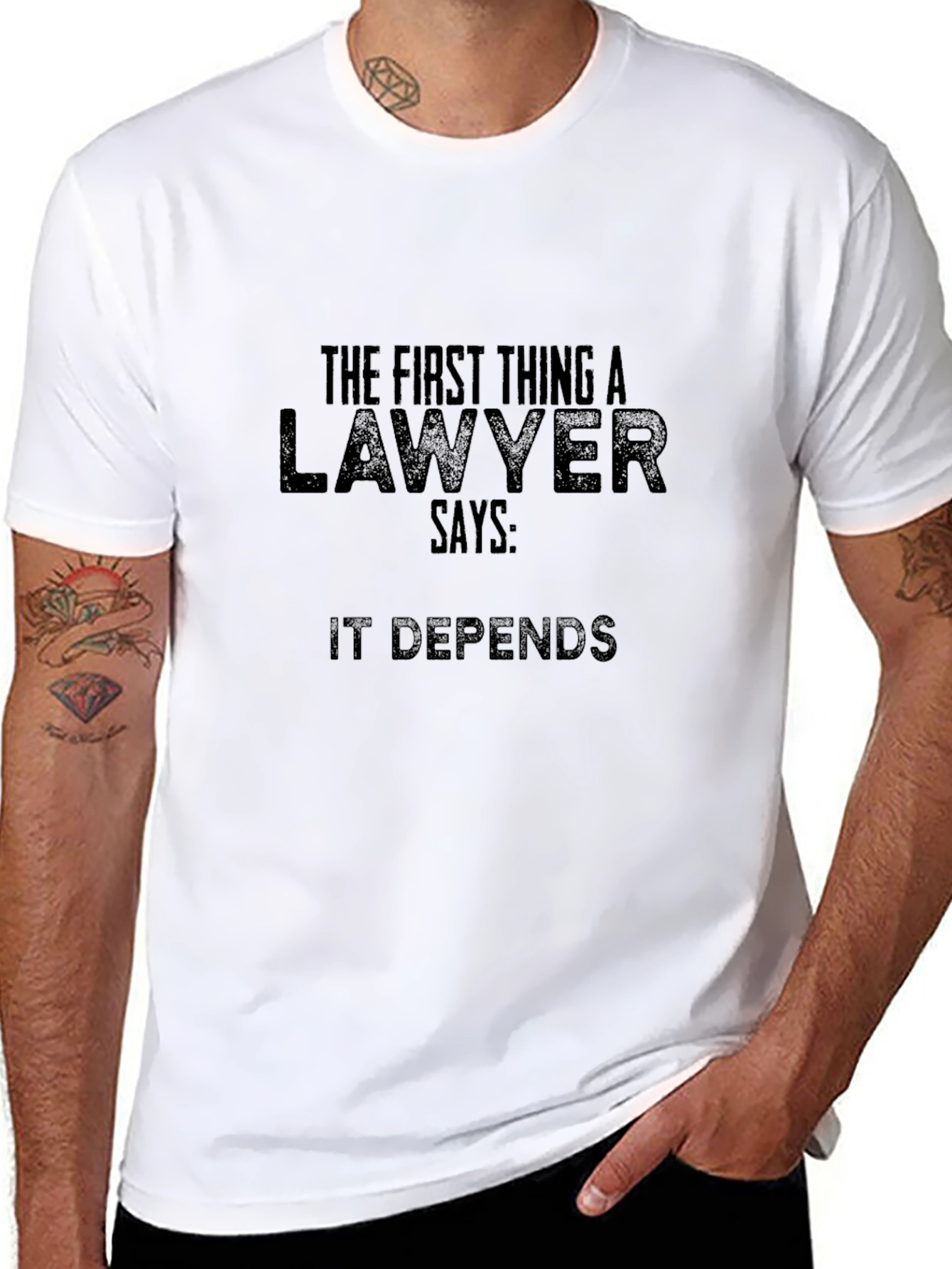 Lawyer Humor T-Shirt - It Depends Funny Legal Tee