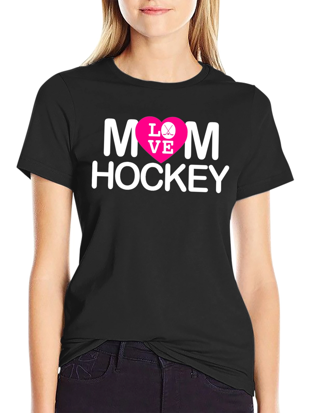 Mom Hockey Love Graphic T-Shirt