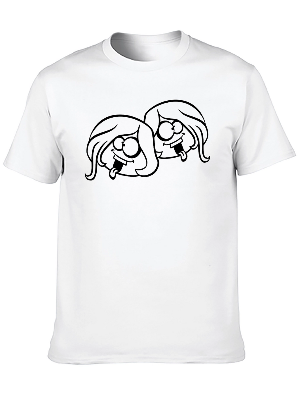 Cartoon Head T-Shirt - Black