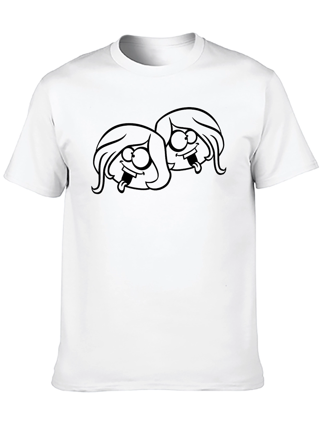 Cartoon Head T-Shirt - Black
