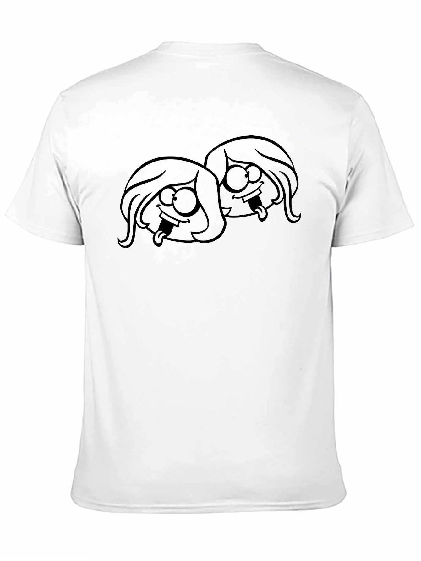 Cartoon Head T-Shirt - Black