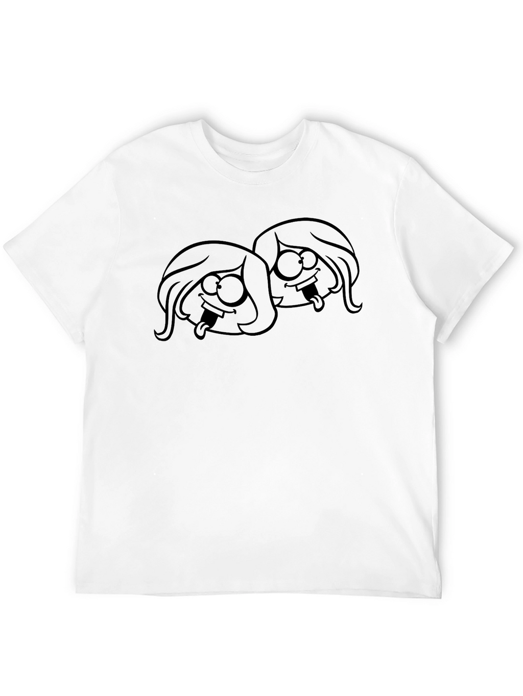 Cartoon Head T-Shirt - Black