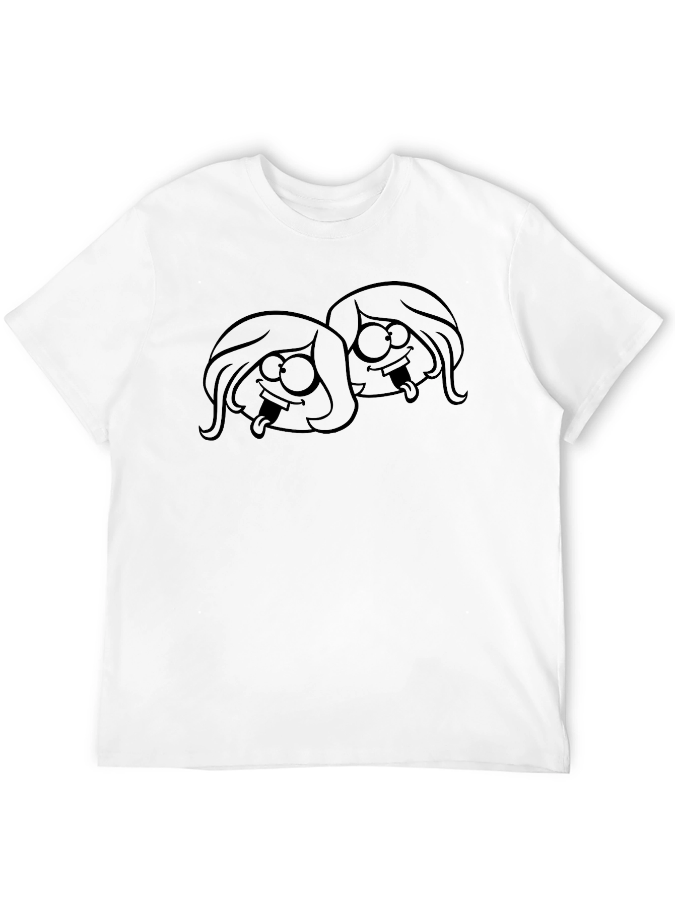 Cartoon Head T-Shirt - Black