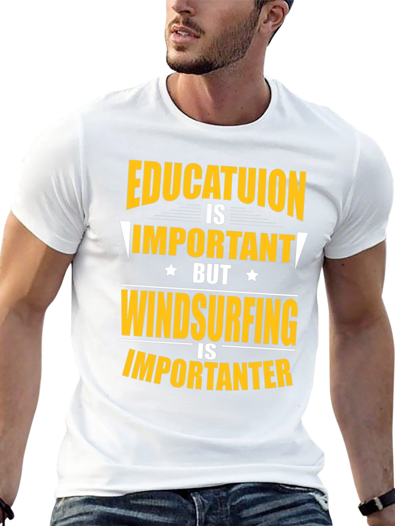 Education vs. Windsurfing Graphic Tee