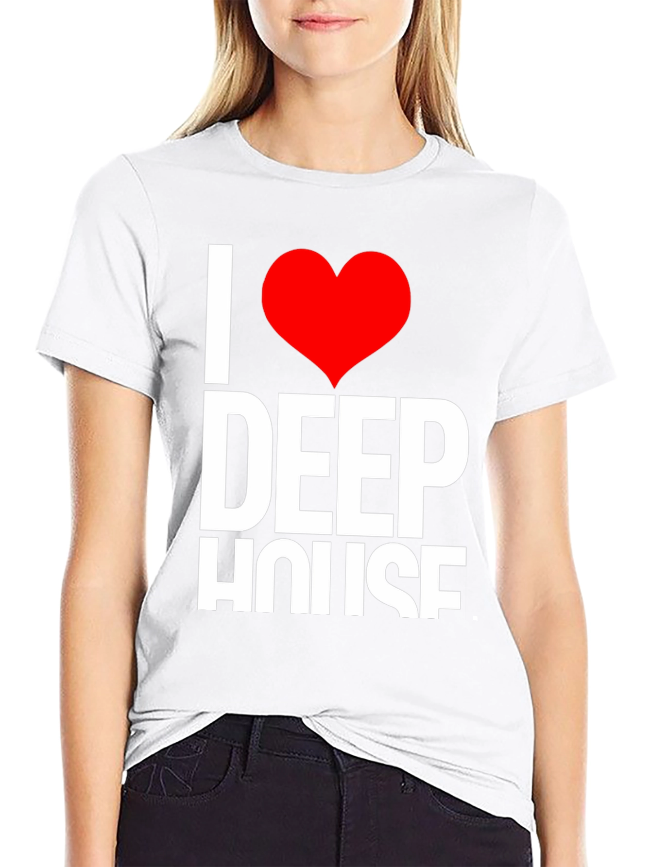 I Heart Deep House Black T-Shirt