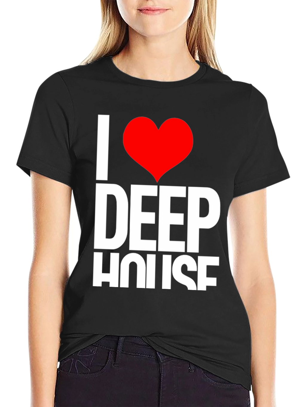 I Heart Deep House Black T-Shirt