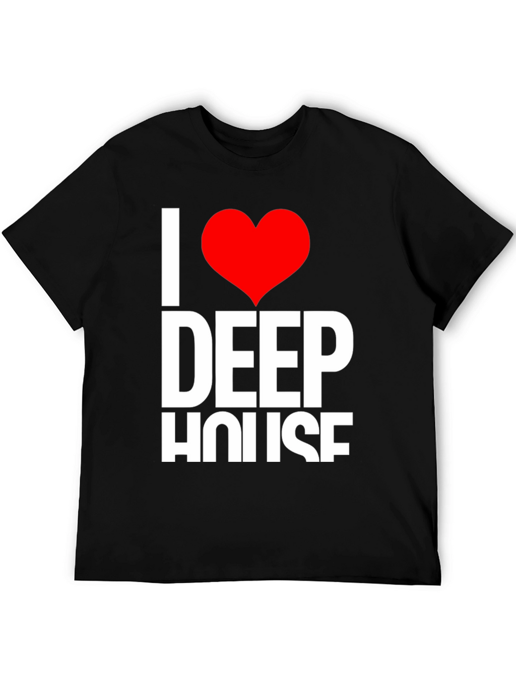 I Heart Deep House Black T-Shirt
