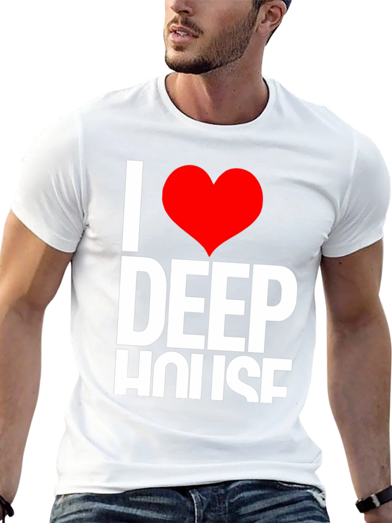 I Heart Deep House Black T-Shirt
