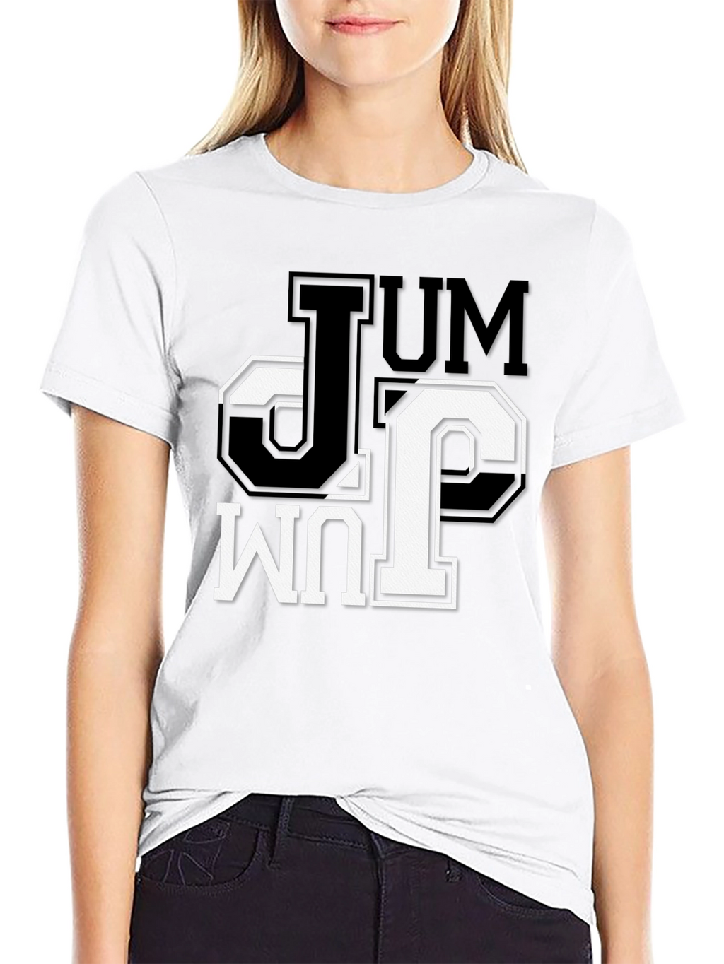 JUM Black Graphic Tee - Stylish Mens Casual Shirt