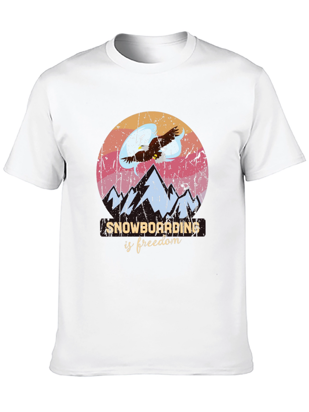 Snowboarding Is Freedom Graphic Tee - Black