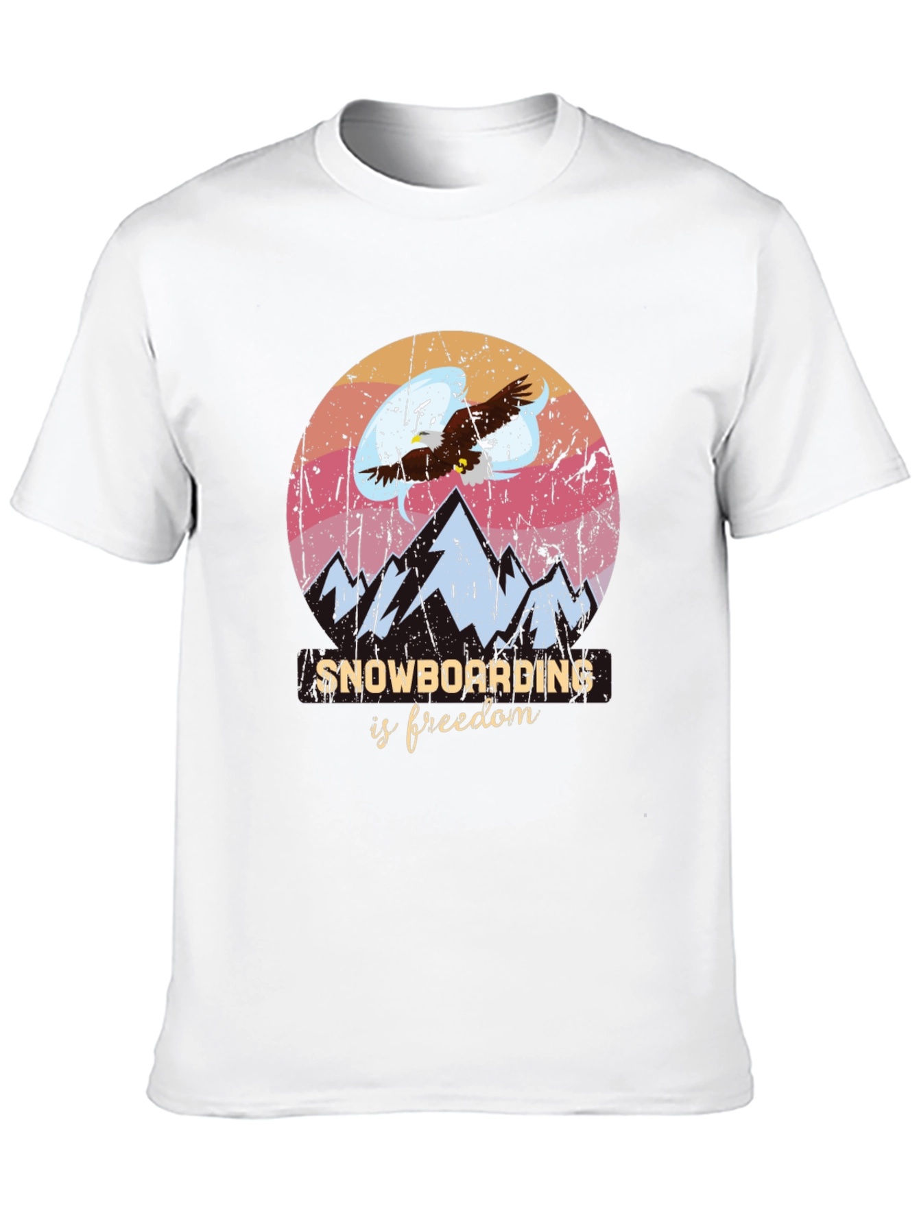 Snowboarding Is Freedom Graphic Tee - Black