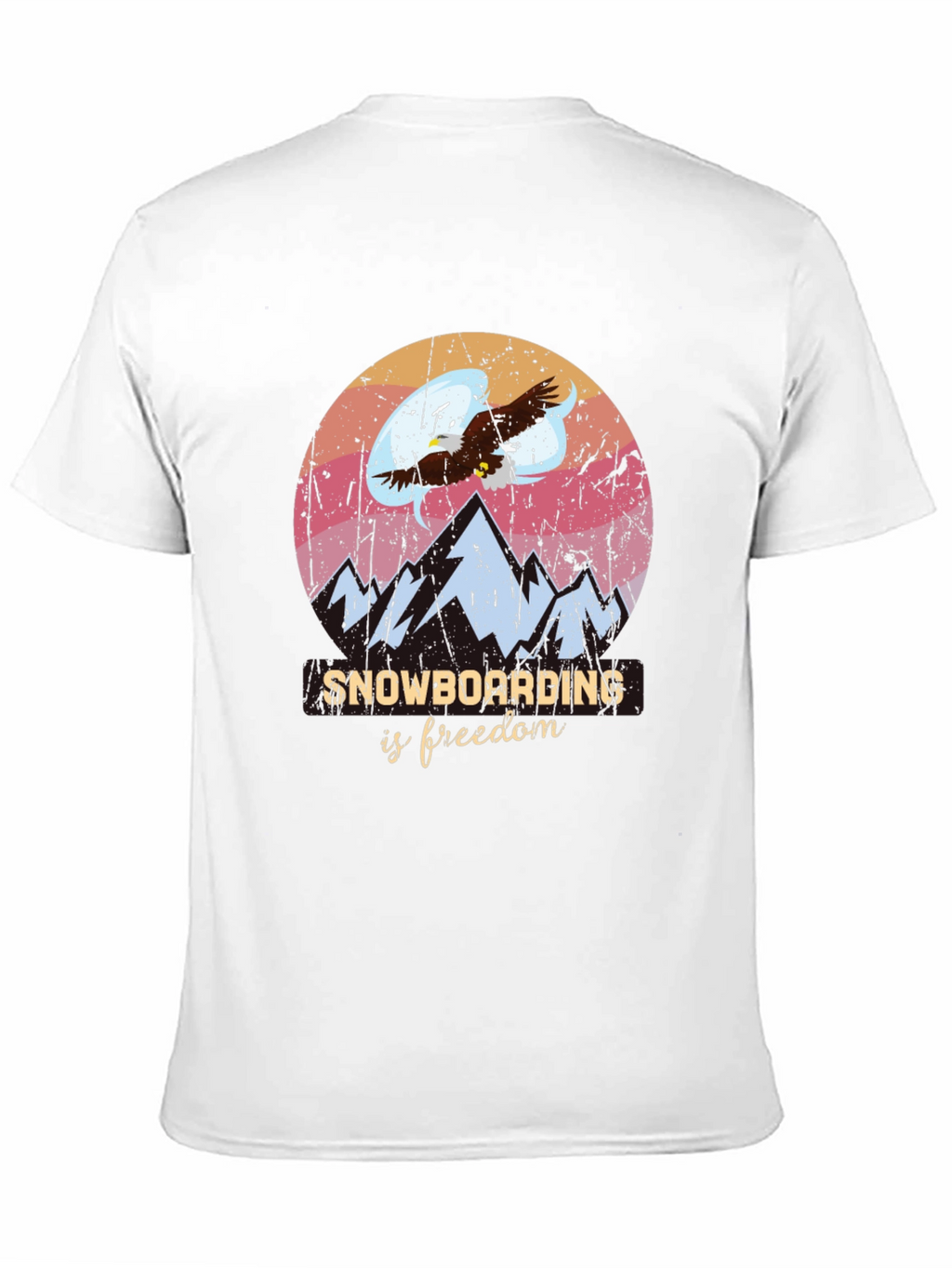 Snowboarding Is Freedom Graphic Tee - Black