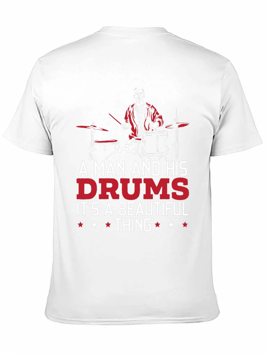 Drummer Graphic T-Shirt - A Man and His Drums