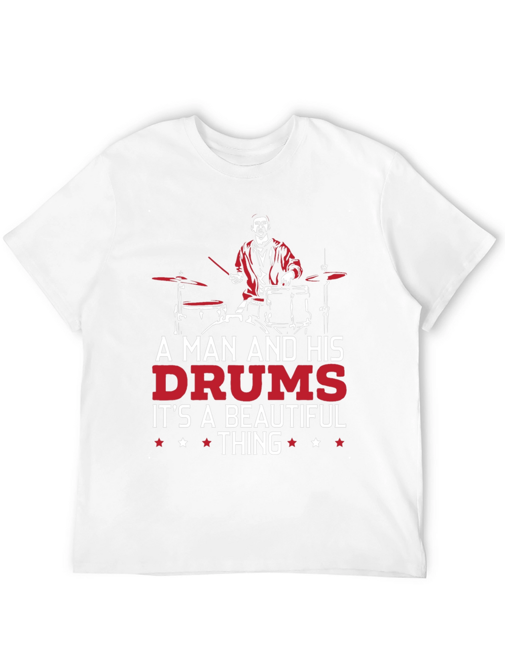 Drummer Graphic T-Shirt - A Man and His Drums