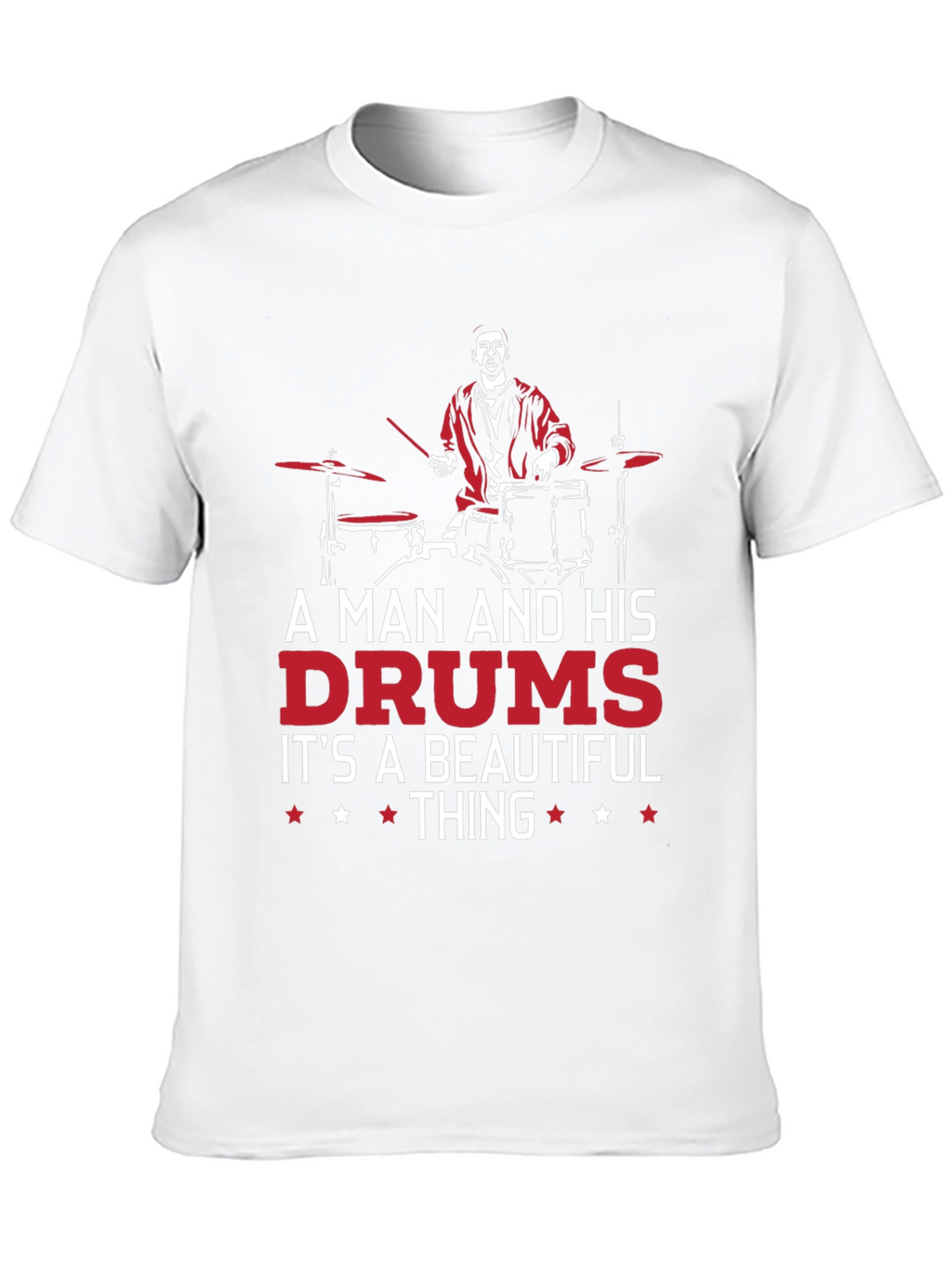 Drummer Graphic T-Shirt - A Man and His Drums