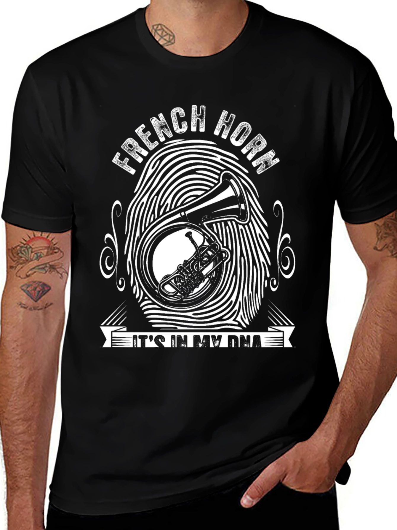 French Horn DNA T-Shirt - Musicians Tee