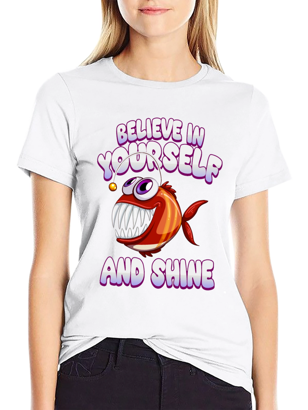 Believe in Yourself Angler Fish Graphic Tee